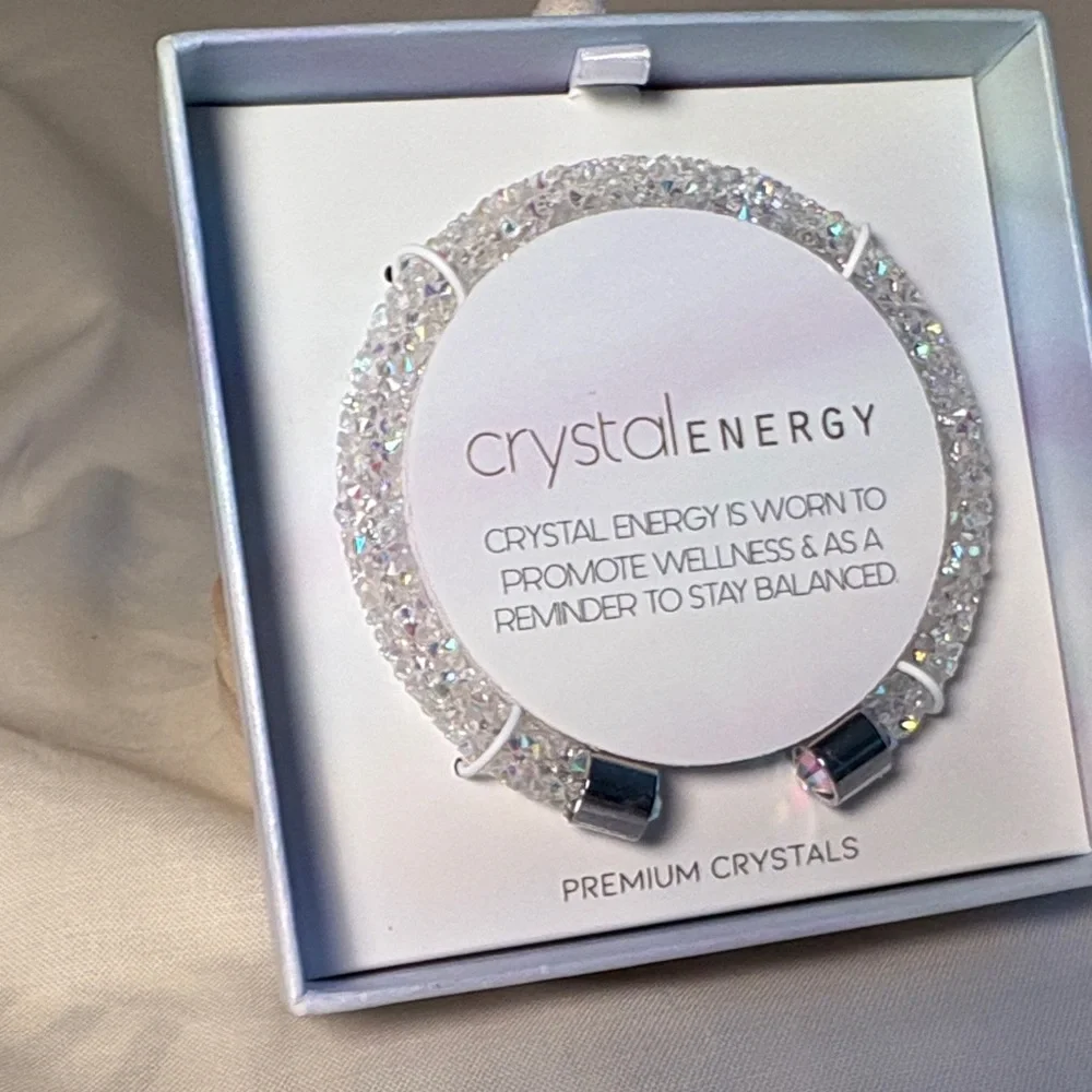 Silver  Crystal Bracelet to promote wellness and balance. - Picture 3 of 3